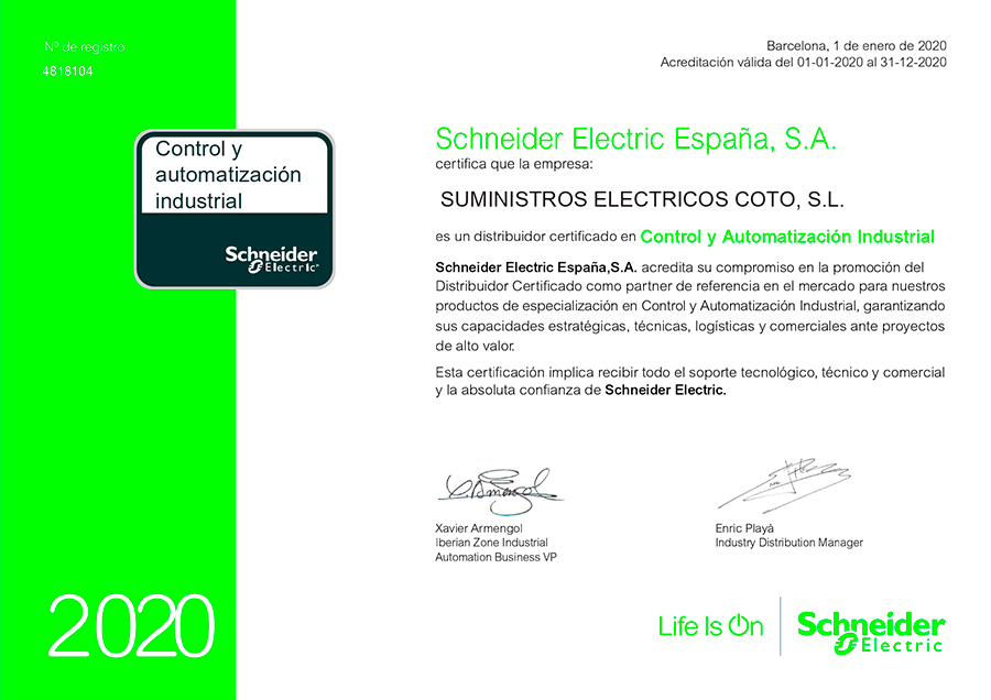 COTO DIPLOMA PARTER INDUSTRIAL SCHNEIDER 1