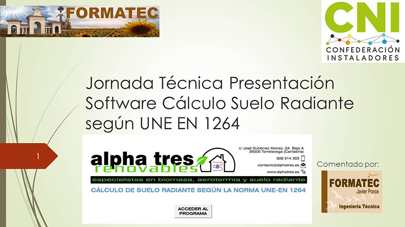 CNI presenta el Programa de Cálculo de Suelo Radiante