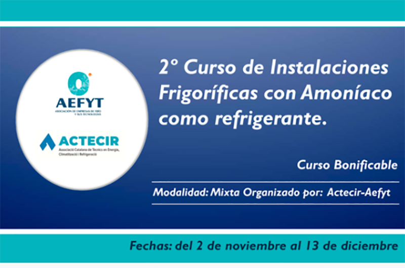 ACTECIR 2º Curso de Instalaciones Frigoríficas con Amoníaco como refrigerante