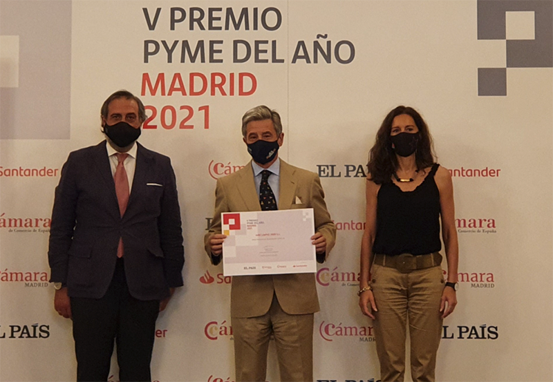 AIRE LIMPIO premiada con la mención especial COVID-19 de los Premios Pyme del Año de Madrid 2021