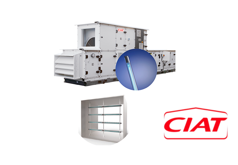 CIAT el sistema de lámparas UV C montado en unidades de tratamiento de aire contribuye a mejorar la calidad del aire interior 