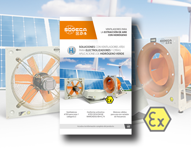 SODECA, ventiladores Atex para aplicaciones con hidrógeno verde